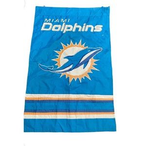 MIAMI DOLPHINS  2-sided  Premium Embroidered Applique Banner Flag  LGSIZE 44X28